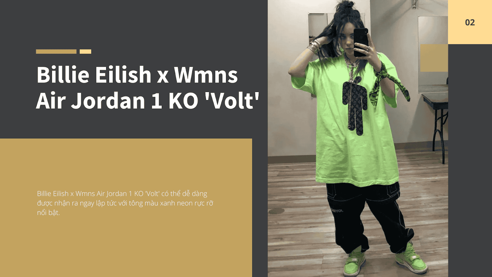 Air Jordan 1 KO nổi bật với màu xanh neon