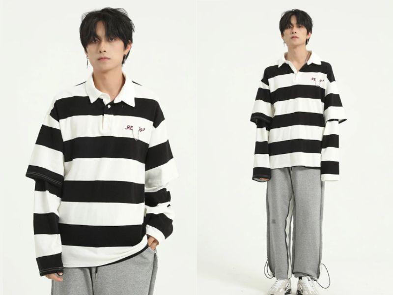 &aacute;o thun nam form rộng đẹp 