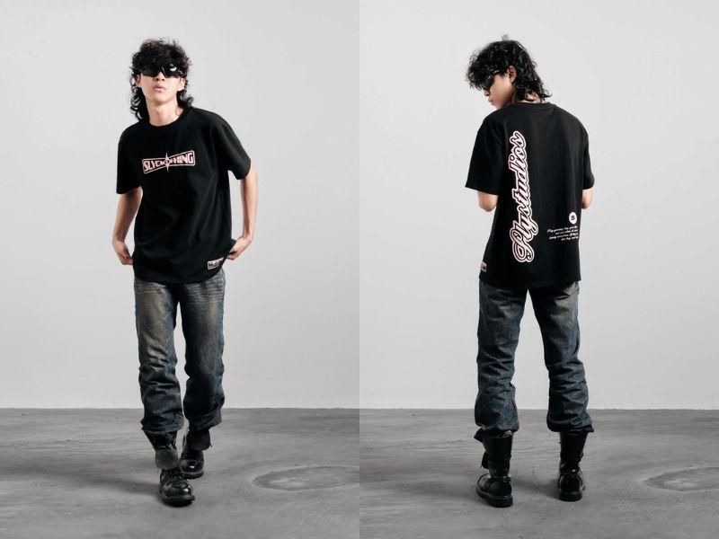 &aacute;o thun nam form rộng 