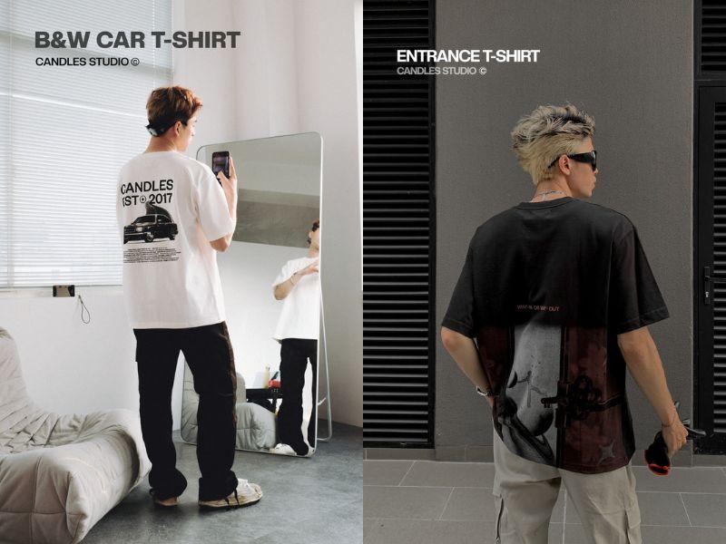 &aacute;o thun nam form rộng đẹp 