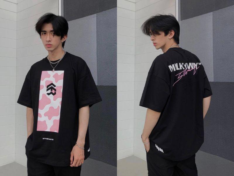 &aacute;o thun nam form rộng 