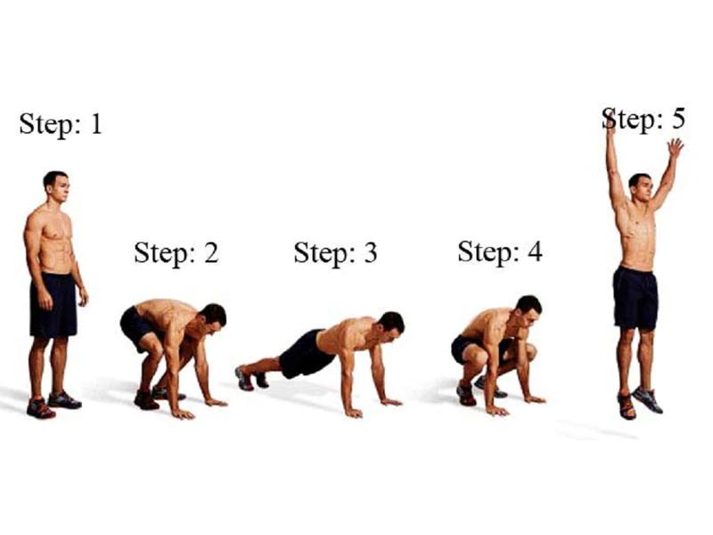 Burpee là một bài tập toàn thân nhằm rèn luyện thể lực
