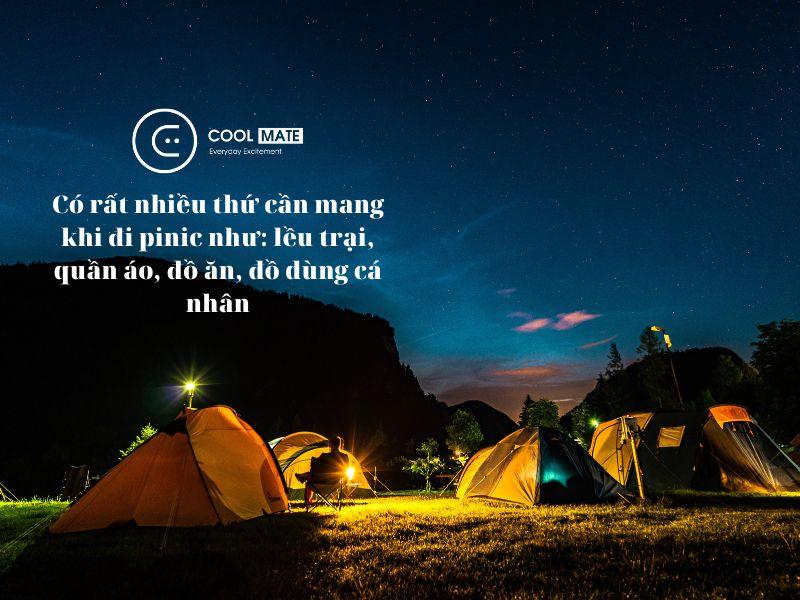 Những vật dụng cần thiết cho chuyến đi picnic
