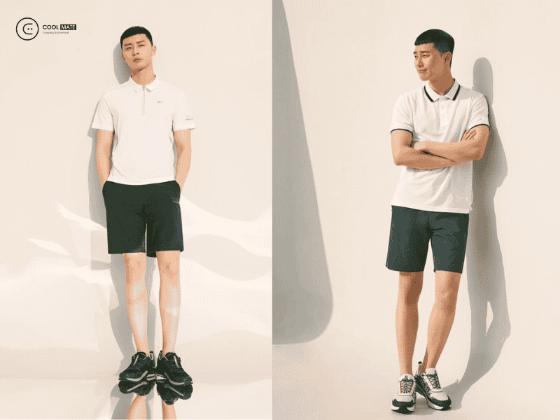 phối đồ với quần ngố nam