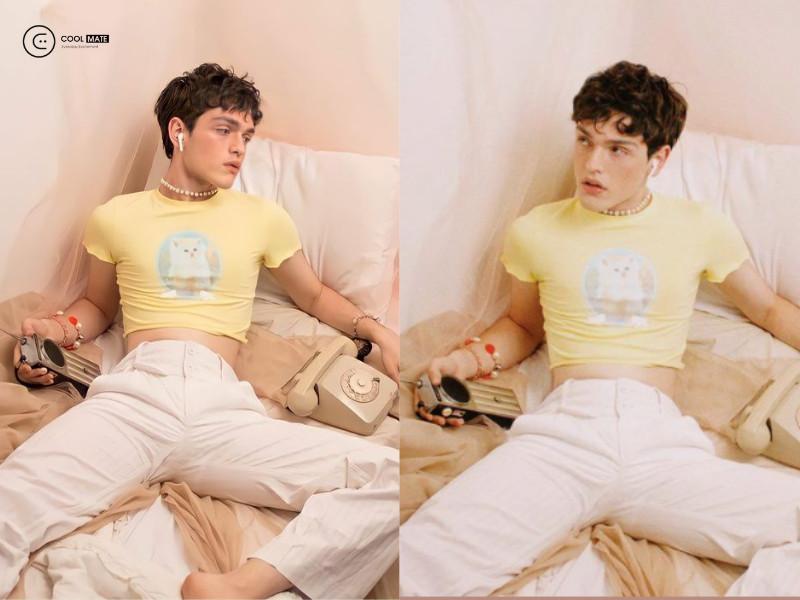 phối áo baby tee với quần vải