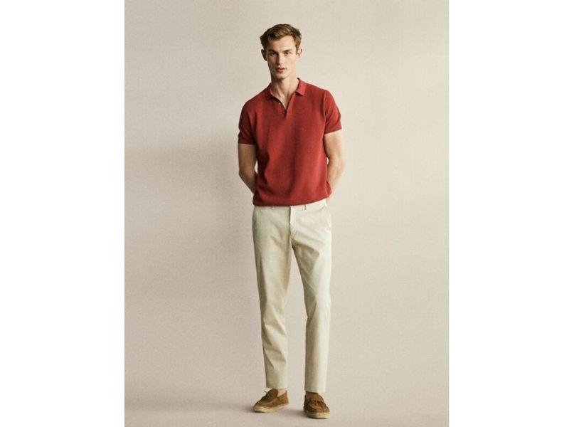 Phối đồ với quần ống rộng nam và áo polo