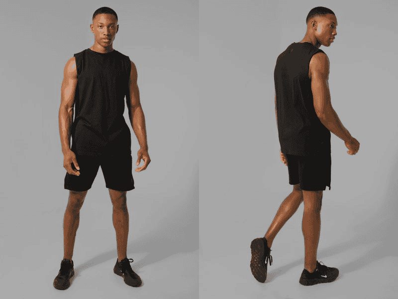 Mặc với tank top để khéo léo khoe đường cong cơ bắp