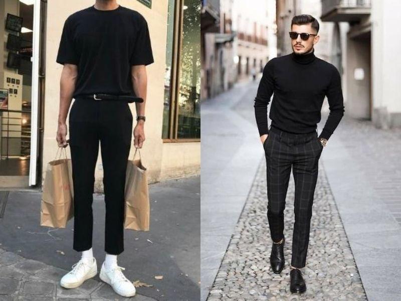 Đen mix đen giúp nam giới thu hút mọi ánh nhìn
