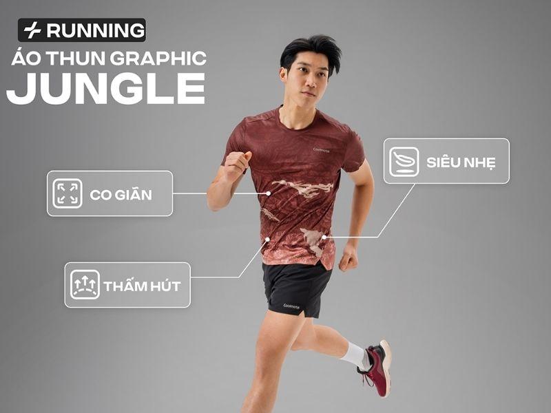 Áo thun nam chạy bộ Graphic Jungle Coolmate