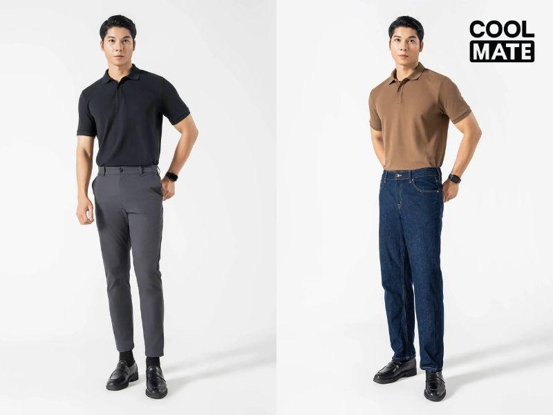 Kiểu dáng áo polo cổ Đức Regular-Fit tinh tế 