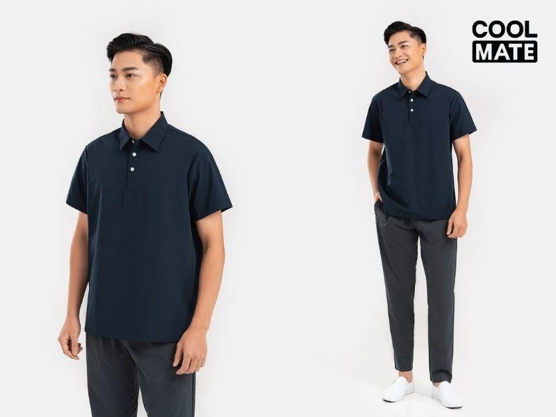 o polo nam Excool Woven siêu nhẹ, co giãn tốt 