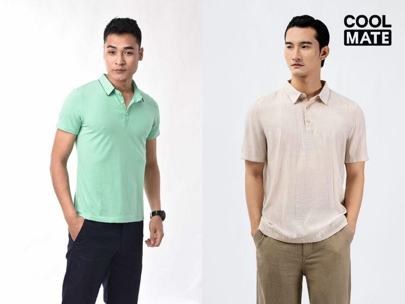 Áo polo nam cổ dáng sơ mi thanh lịch 