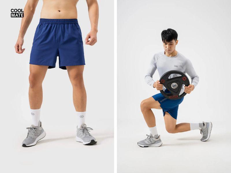 Quần short nam xanh dương từ Coolmate