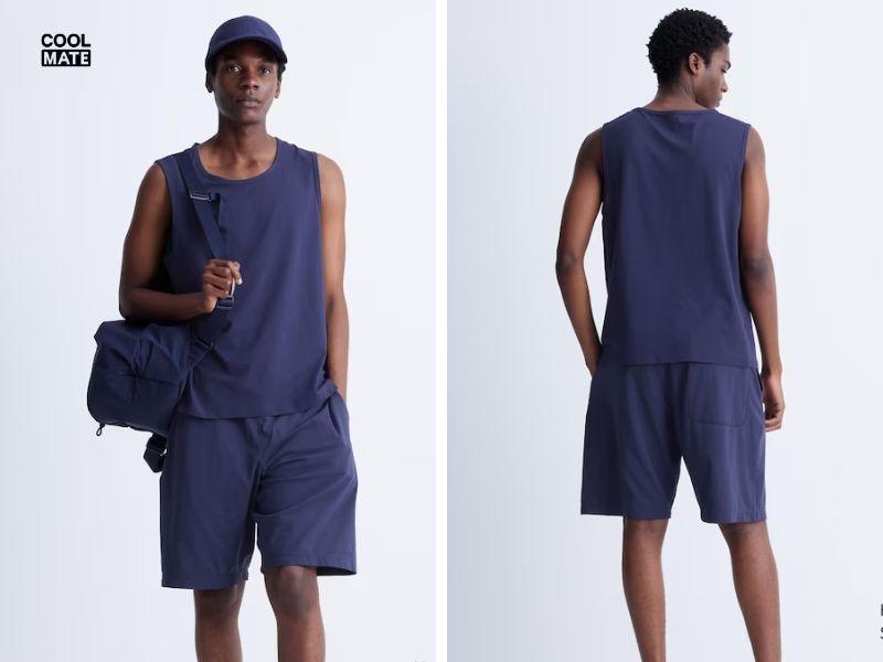 Quần short nam xanh dương từ H&M