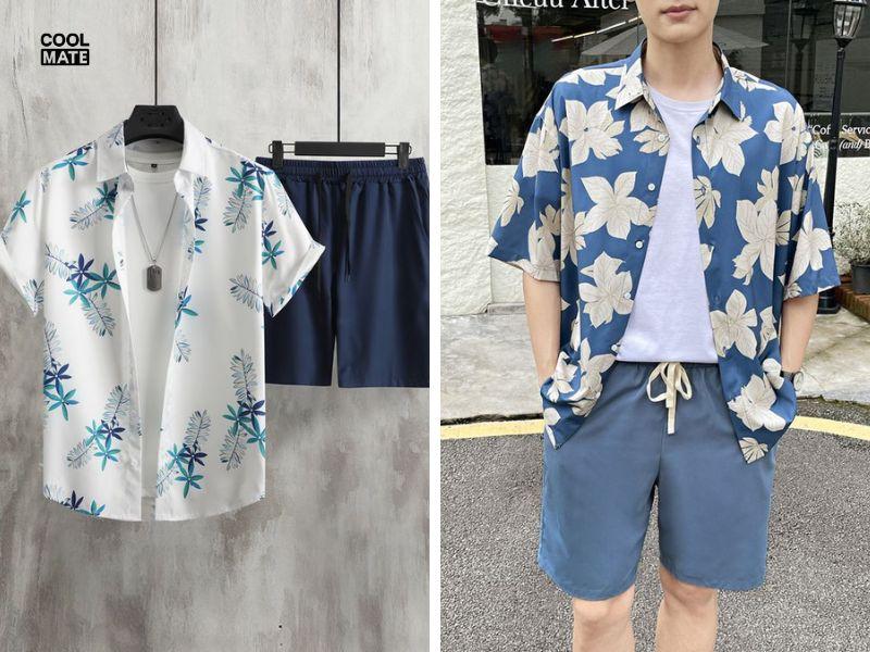 Cách phối đồ với quần short nam xanh dương và áo sweater