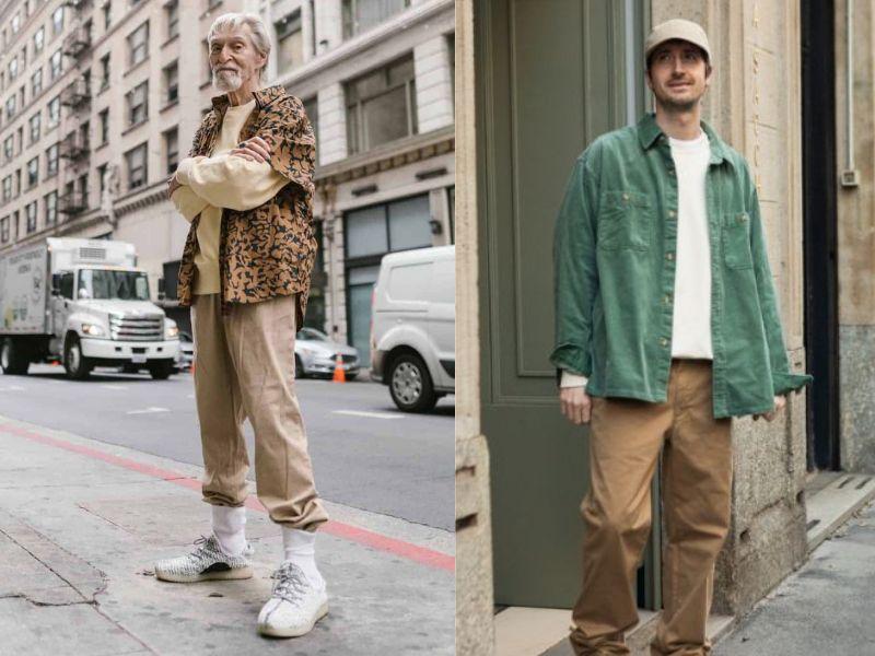 Outfit này coi trọng sự hài hoà về màu sắc tổng thể