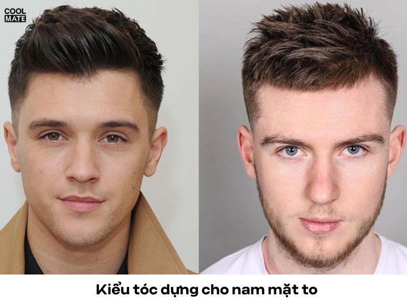 Kiểu tóc dựng cho nam mặt to, giúp tạo cảm giác khuôn mặt thon gọn hơn
