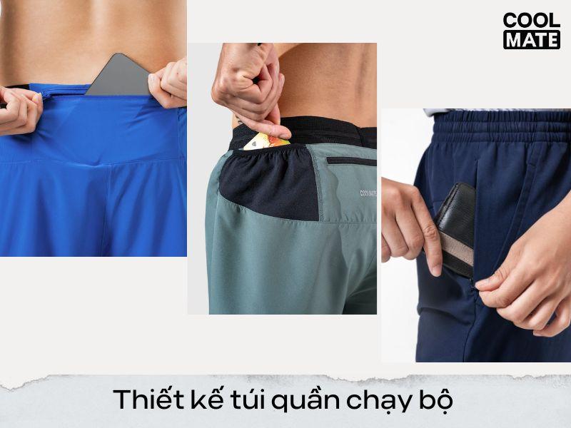 Các thiết kế túi quần chạy bộ phổ biến