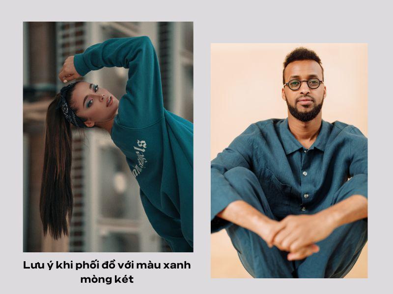 Một số lưu ý khi phối đồ với màu xanh mòng két