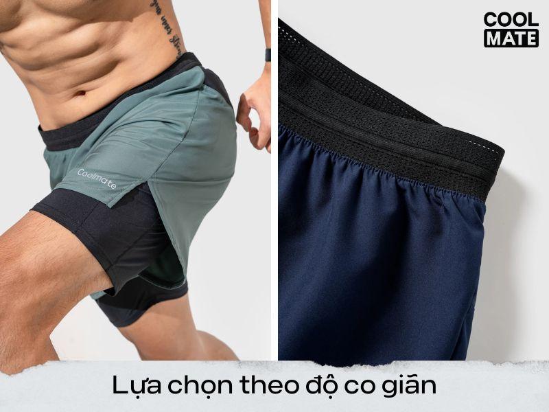 Chọn quần chạy bộ nam 2 lớp có độ co giãn thoải mái