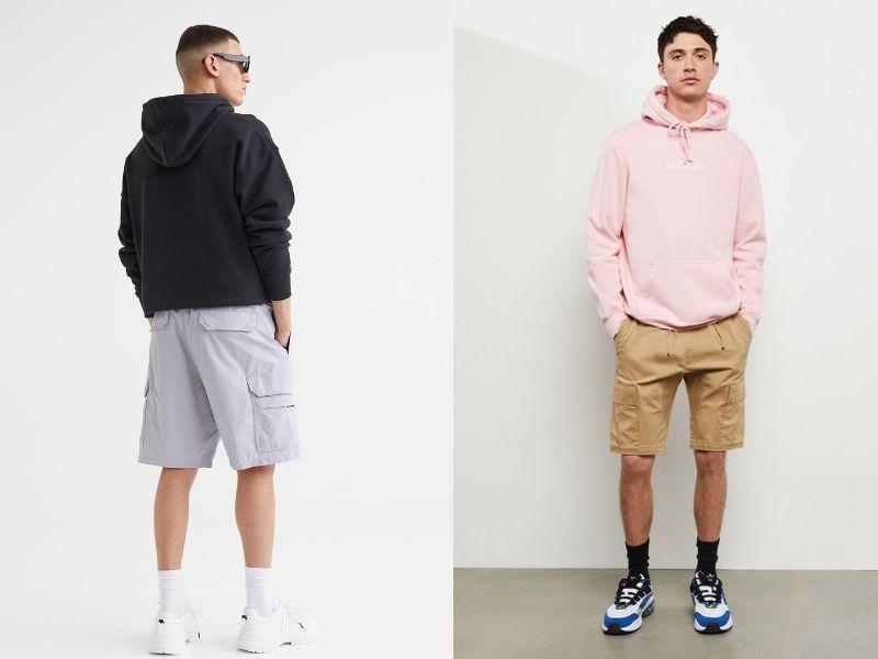 Quần túi hộp nam mix cùng áo hoodie đậm chất đường phố