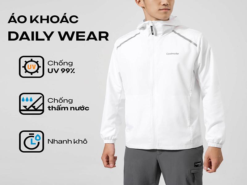 Áo khoác nam gió thể thao Coolmate chống UV 99%