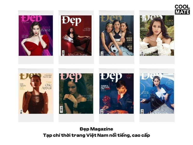 Ảnh bìa tạp chí Đẹp Magazine, tập trung vào thời trang và làm đẹp. Nguồn: Coolmate