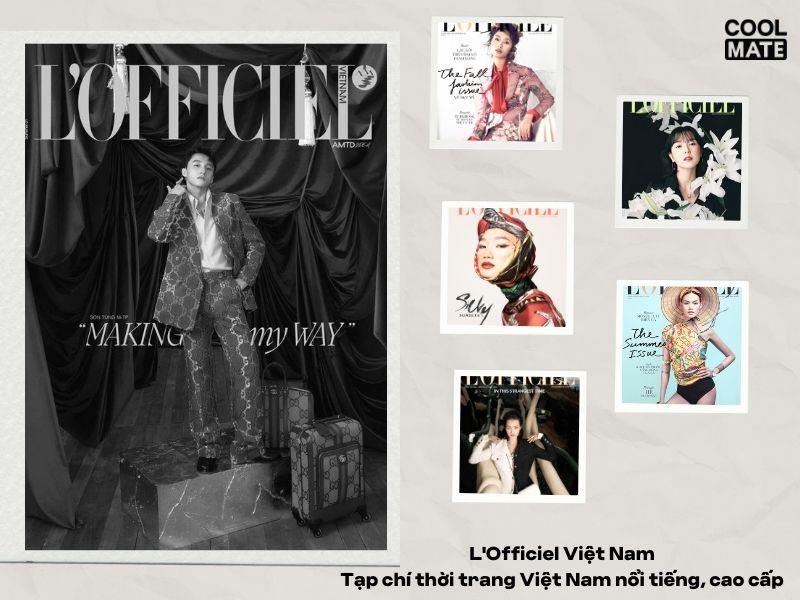 Ảnh bìa tạp chí L'Officiel Việt Nam, phong cách hiện đại và trẻ trung. Nguồn: Coolmate