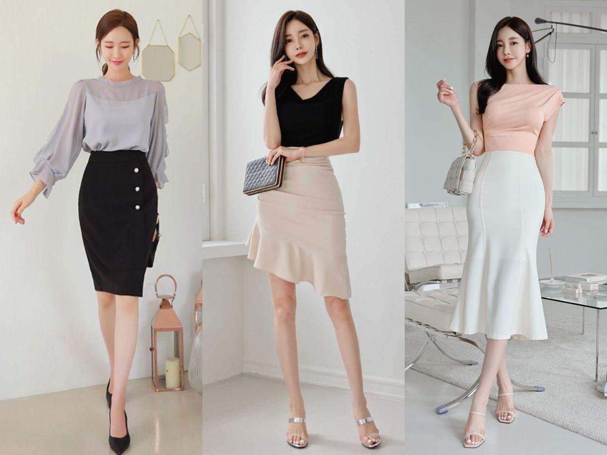 Các mẫu chân váy công sở