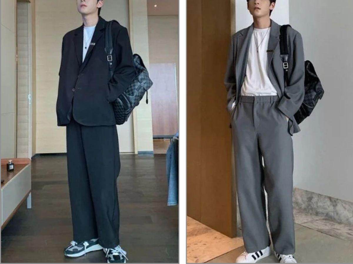  Khi Blazer, sơ mi, quần tây kết hợp cùng Sneaker