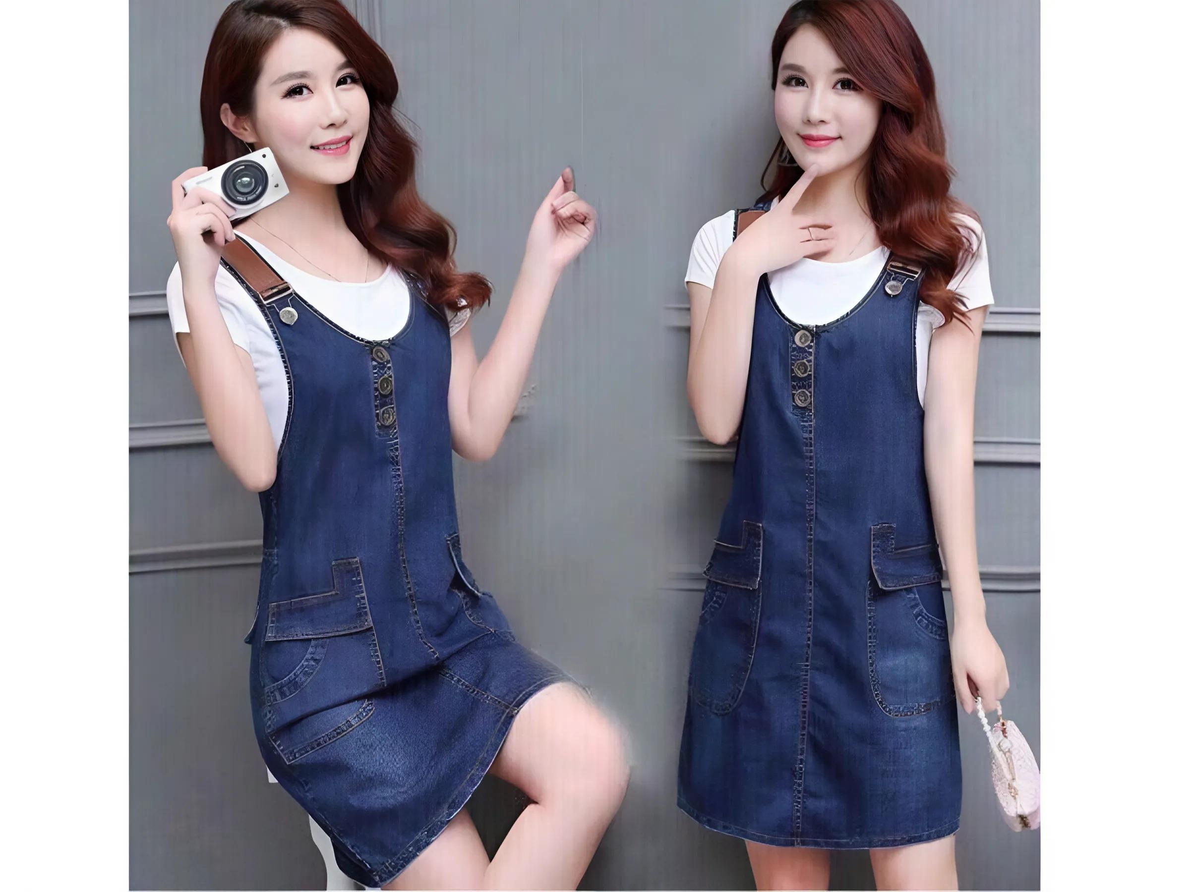 Yếm Jeans/Vải + Áo Thun/Sơ Mi