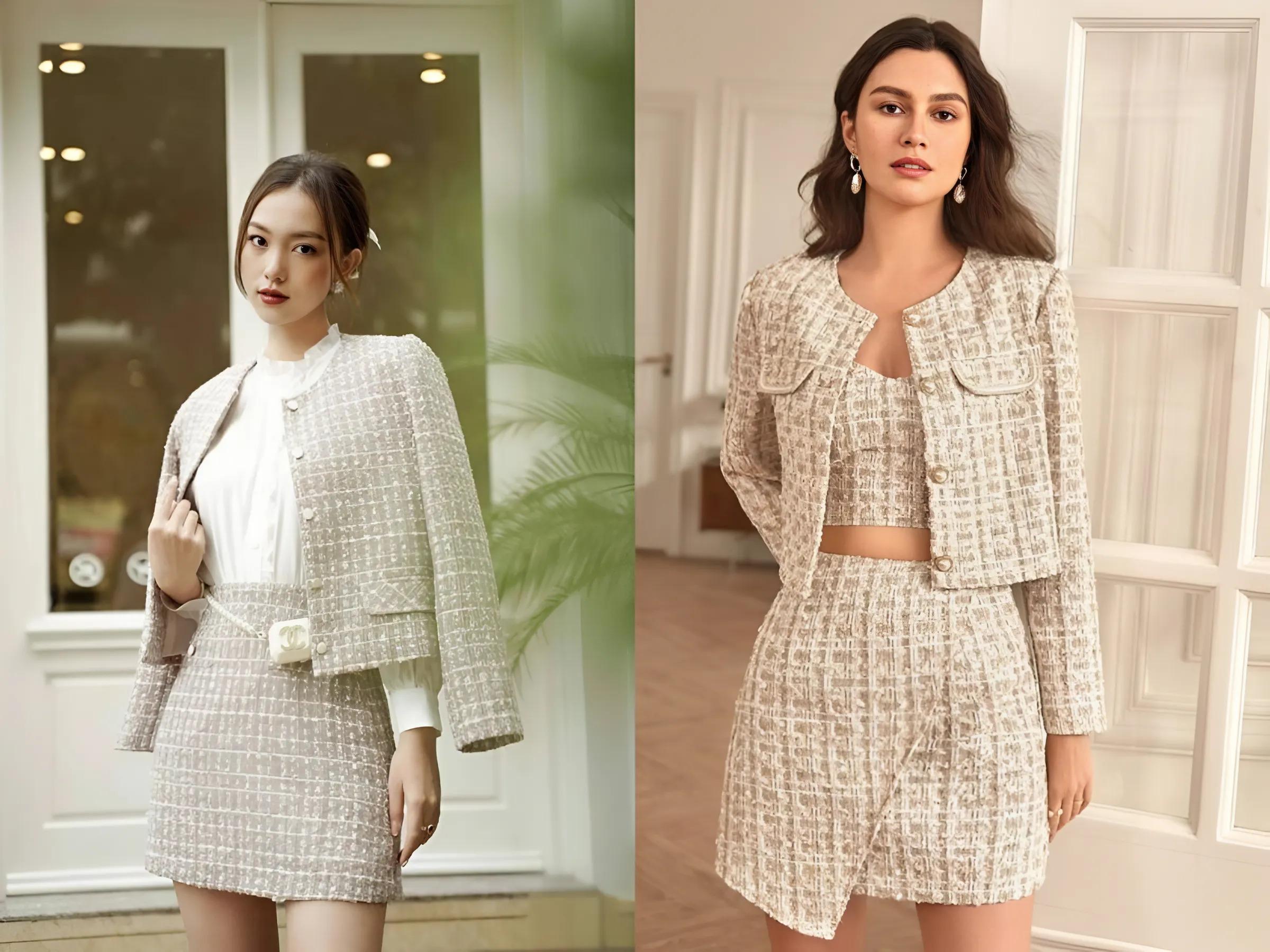 Sang Chảnh Cùng Set Đồ Vải Tweed