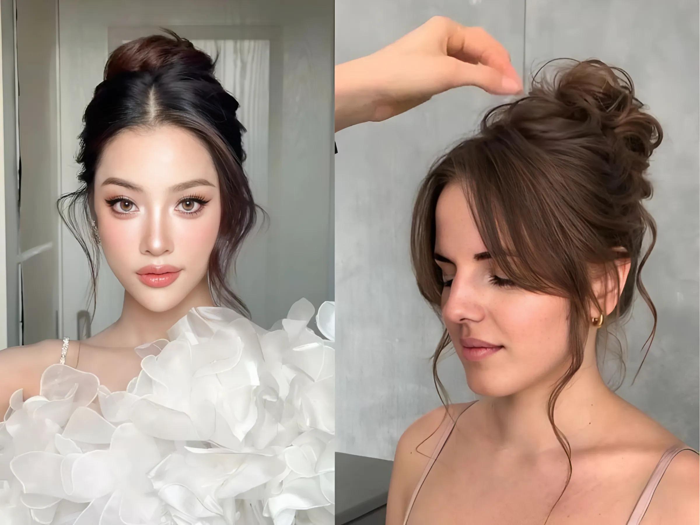 Mẫu tóc búi cao cổ điển