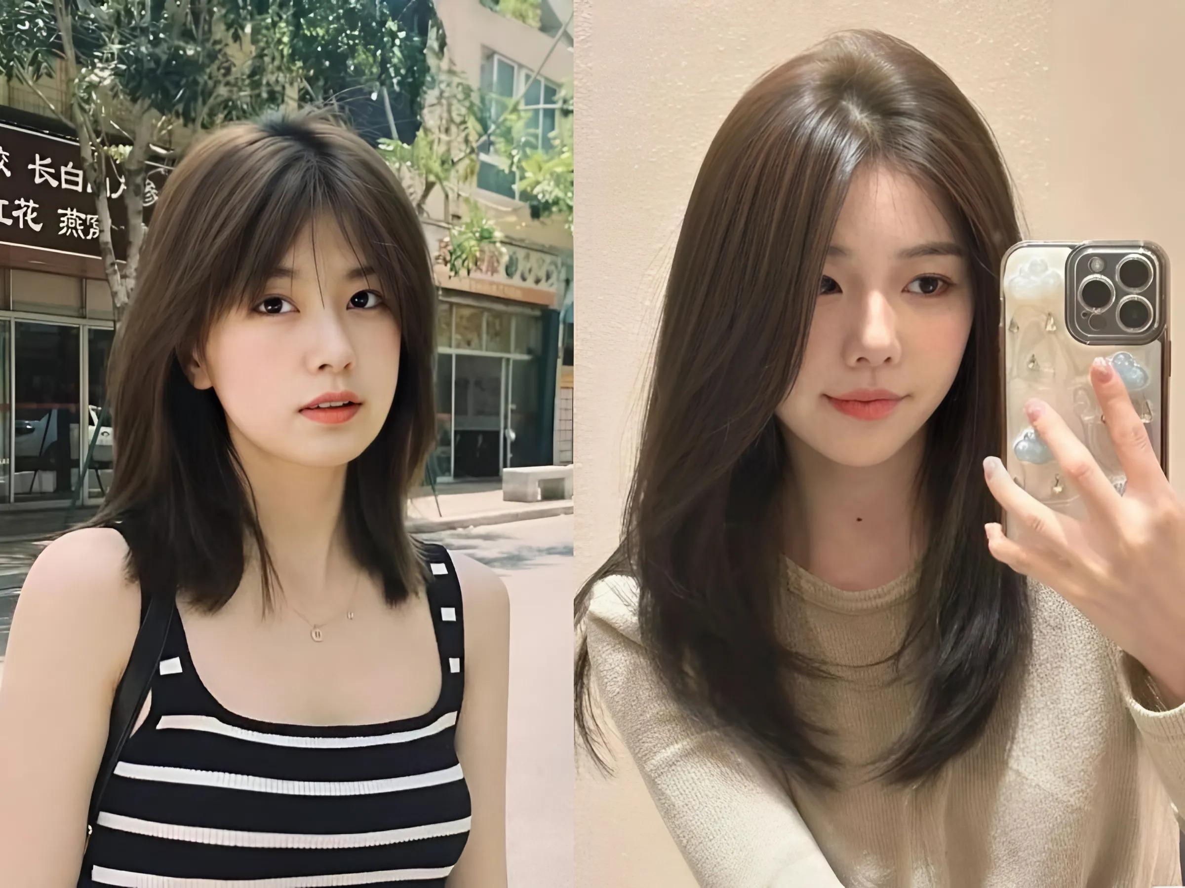 Mẫu tóc xõa thẳng đơn giản