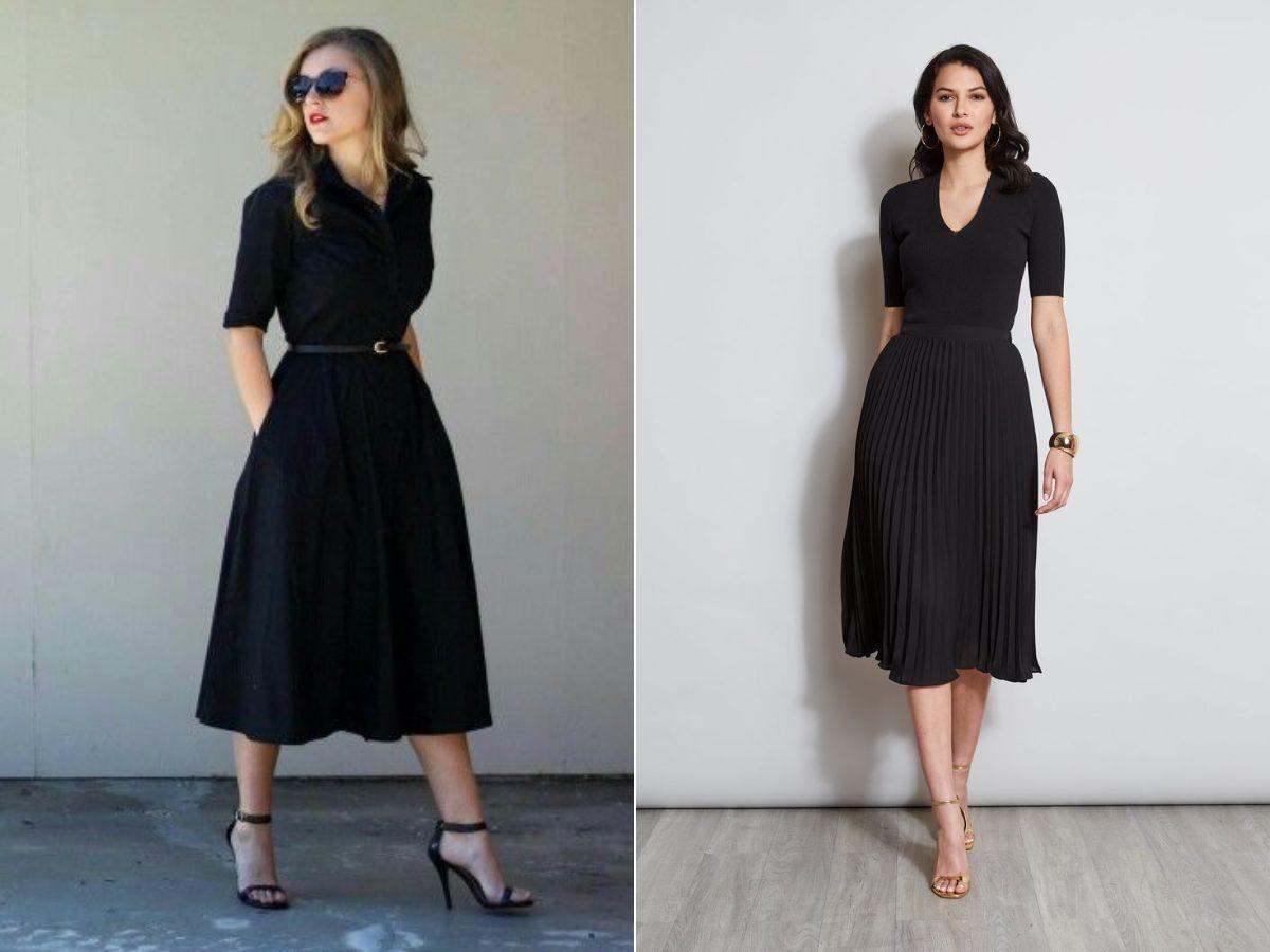 Một chiếc váy suông, chữ A hay bút chì là lựa chọn lý tưởng, kết hợp với áo blazer khoác ngoài để tạo vẻ chỉn chu