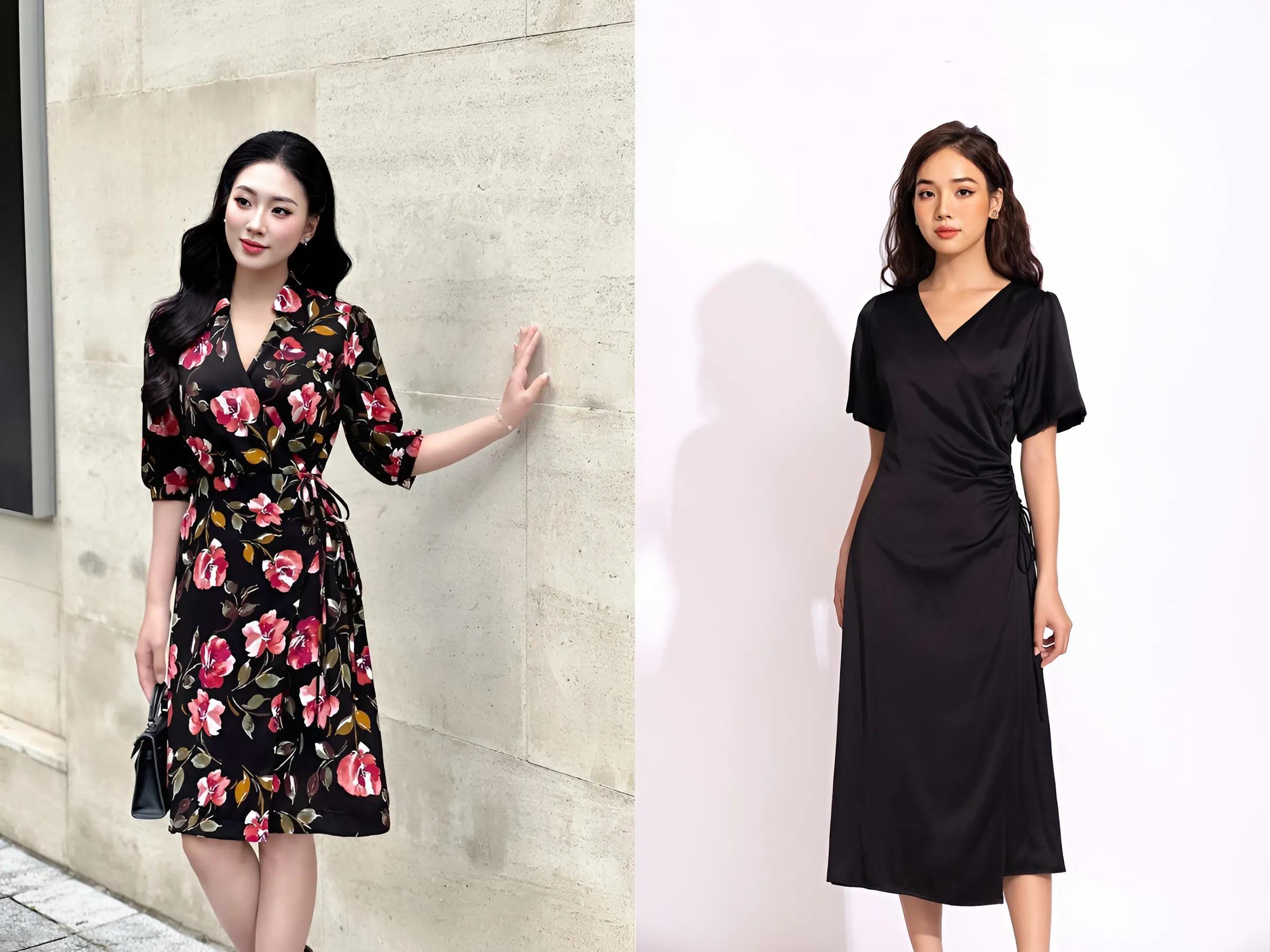 Váy liền thân Wrap Dress/Vạt chéo