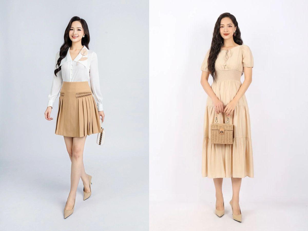 Độ dài của đầm xòe ảnh hưởng rất lớn đến vẻ ngoài