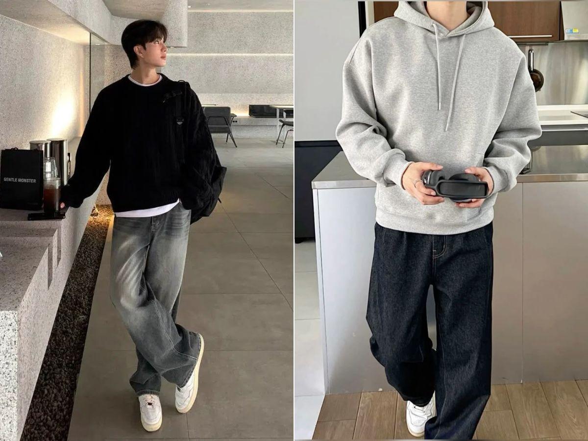 Combo áo hoodie/sweater cùng quần Jeans bất bại