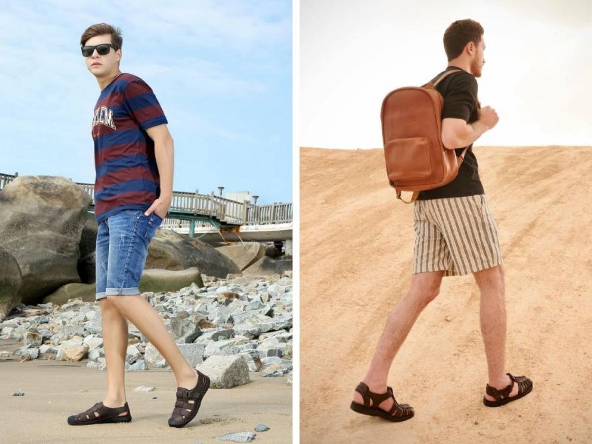 Với outfit này, bạn hoàn toàn có thể tự do chạy nhảy trên cát, lội nước nông mà không cần phải lo lắng gì về đôi dép của mình