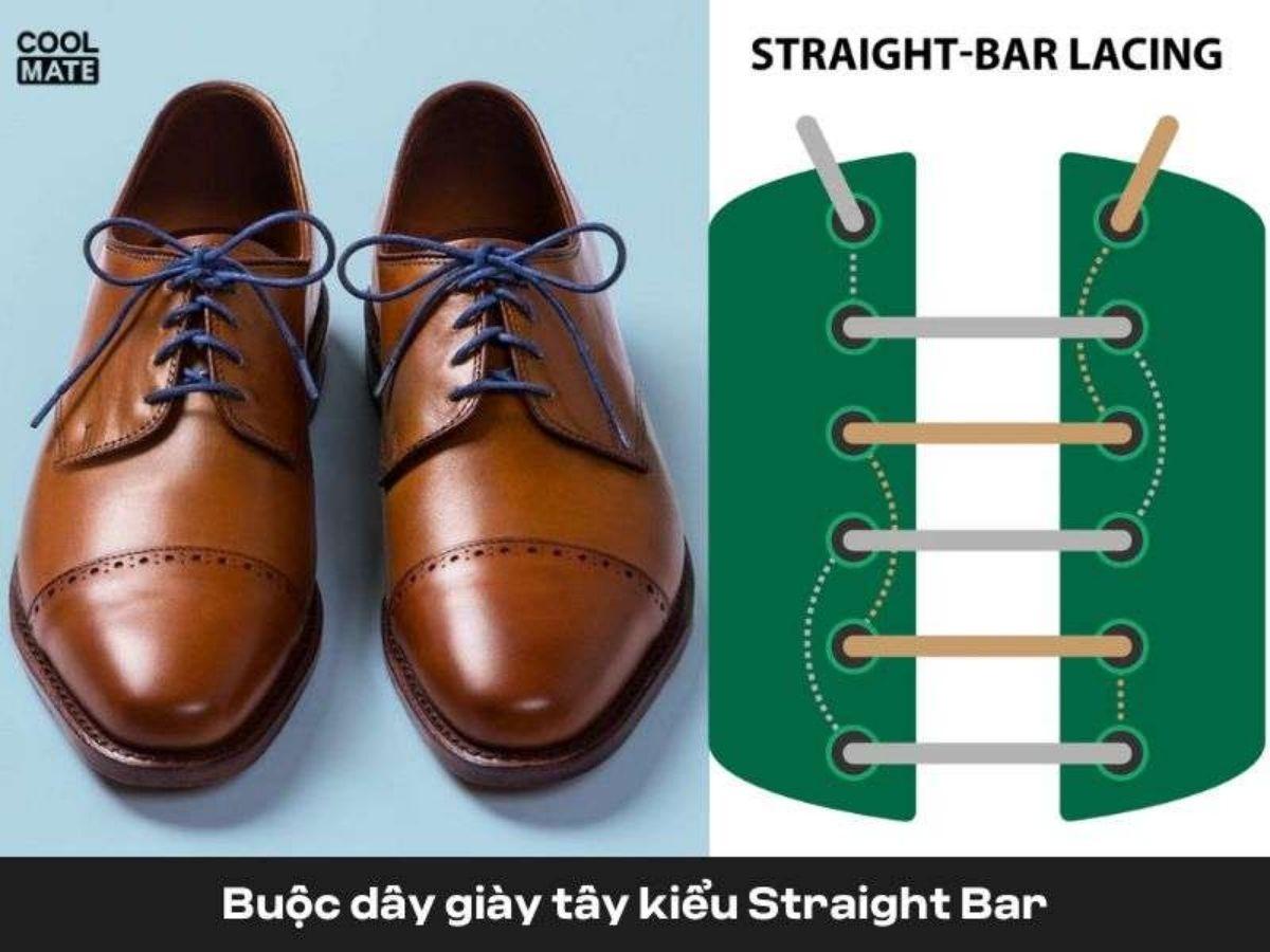 Buộc dây giày kiểu thanh ngang (Straight Bar Lacing) chuẩn đẹp