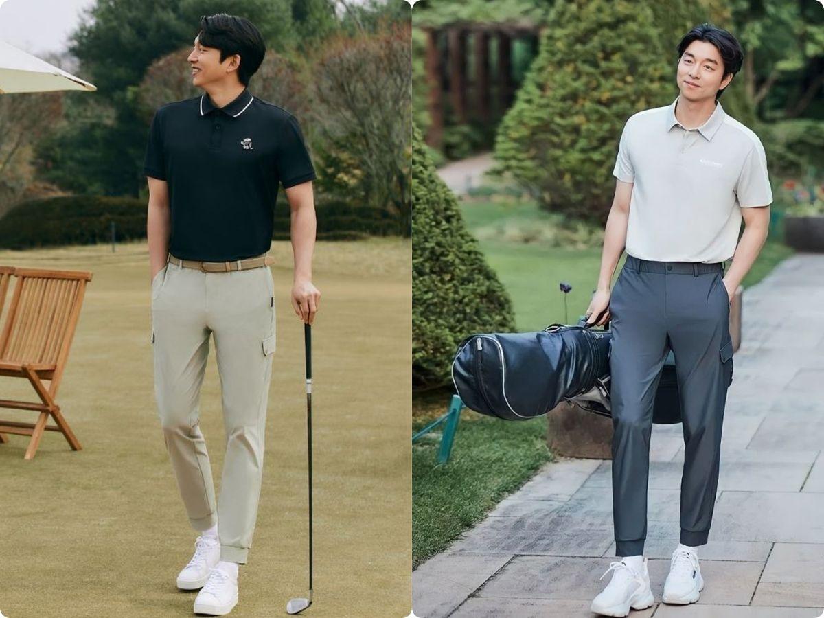 Phối áo polo len nam khỏe khoắn