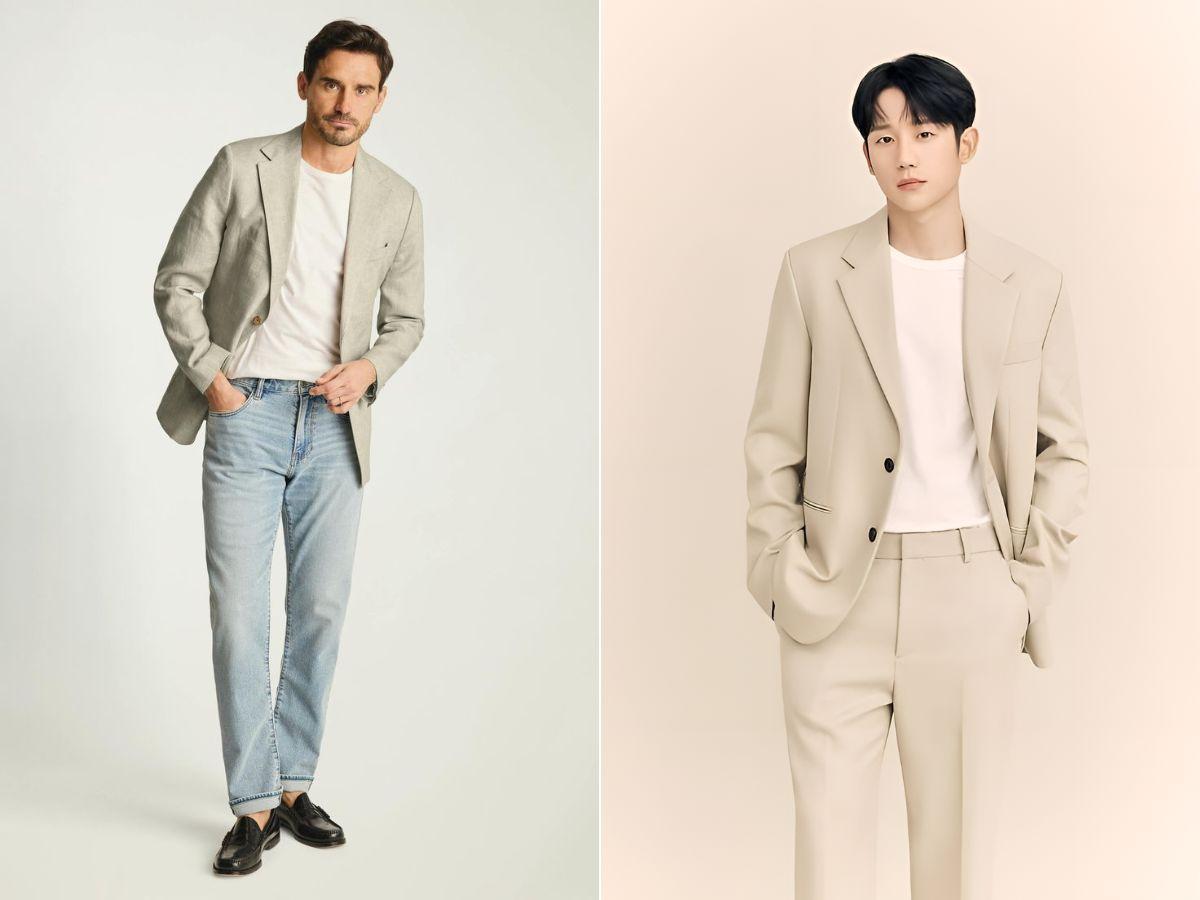 Phá cách hơn cùng áo thun basic trơn và blazer