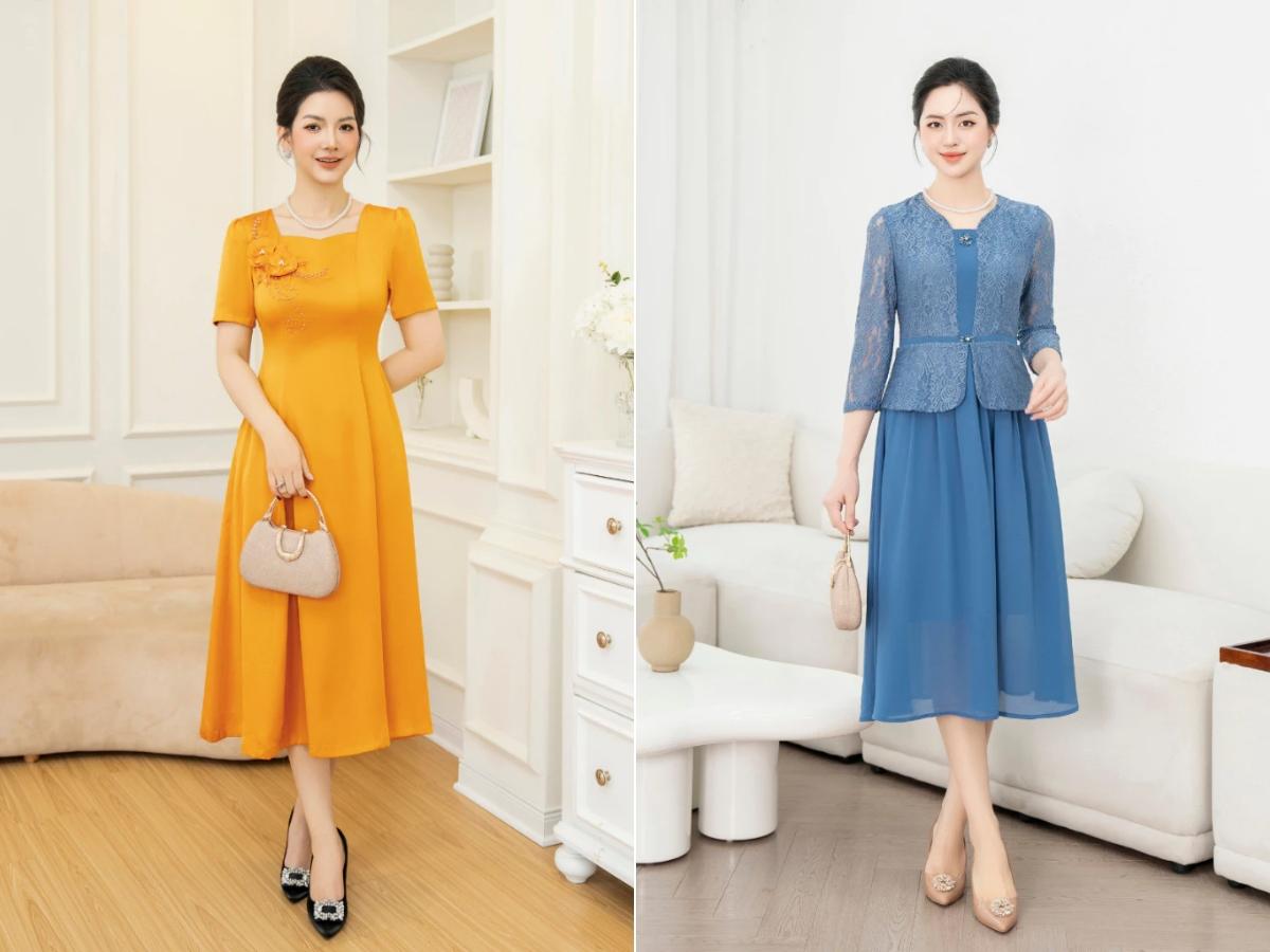 Đầm xòe hoặc đầm chữ A mang đến vẻ trẻ trung, nữ tính