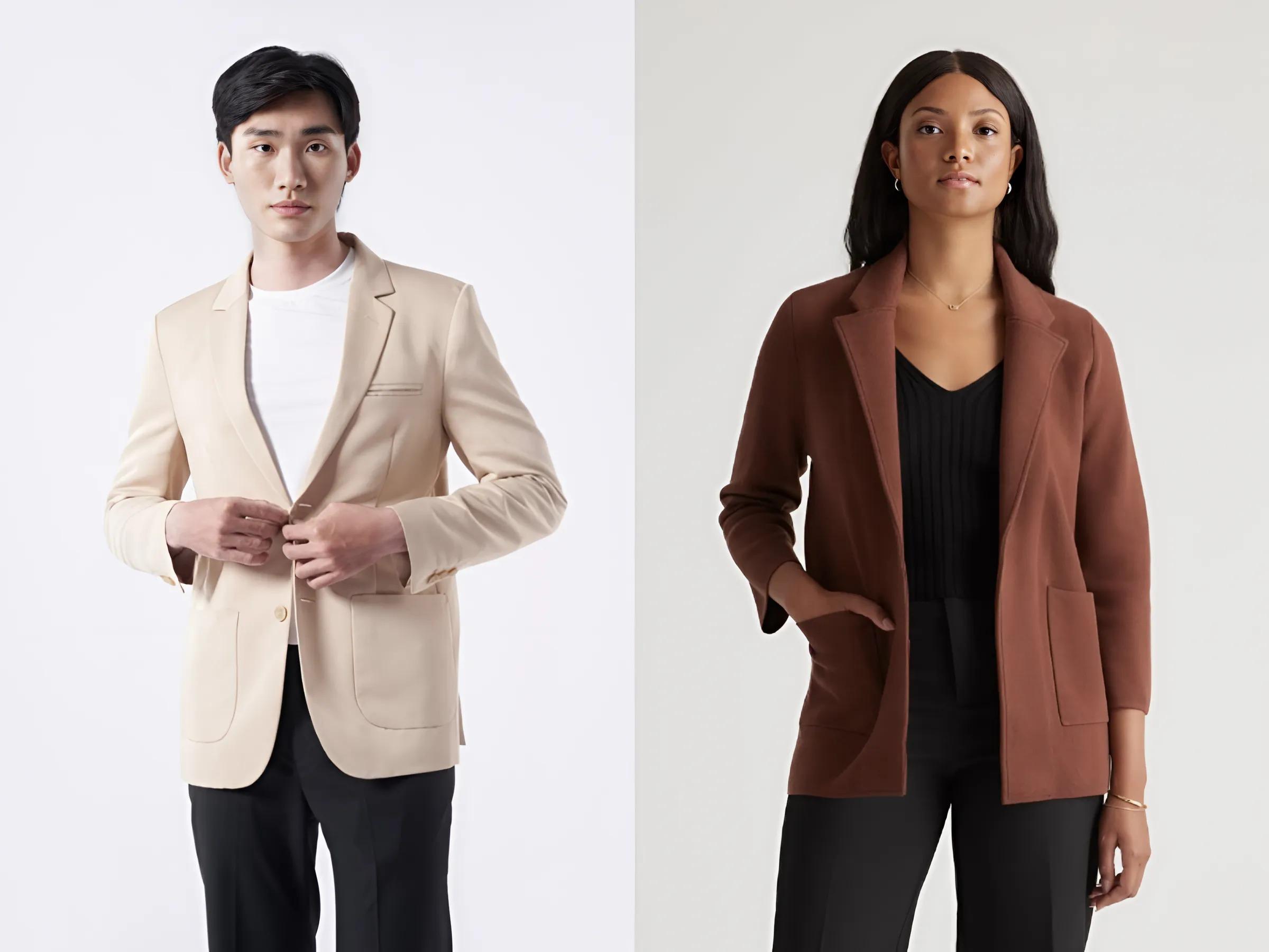 Áo khoác blazer nam chất liệu linen