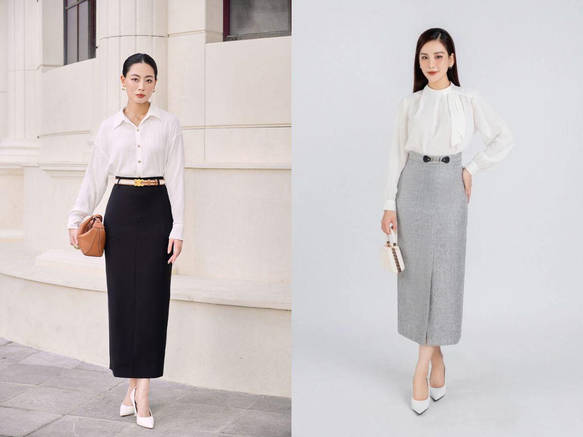 Váy công sở dáng bút chì