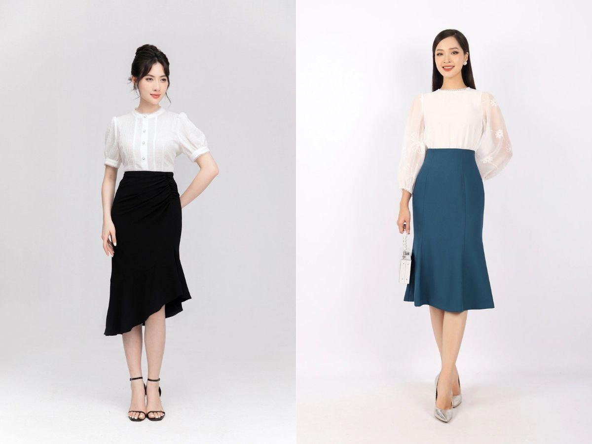 Váy công sở dáng đuôi cá