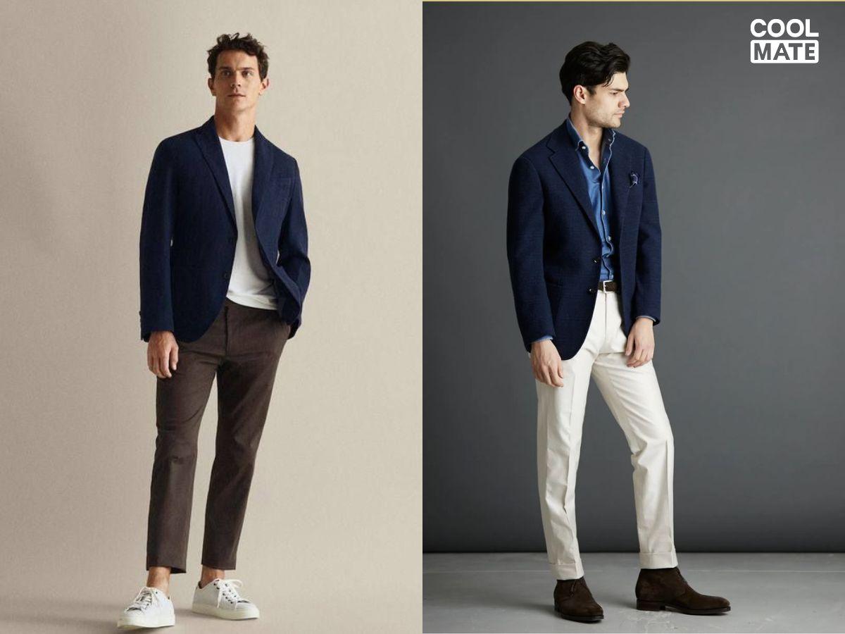 Áo Blazer màu xanh trang trọng, lịch sự