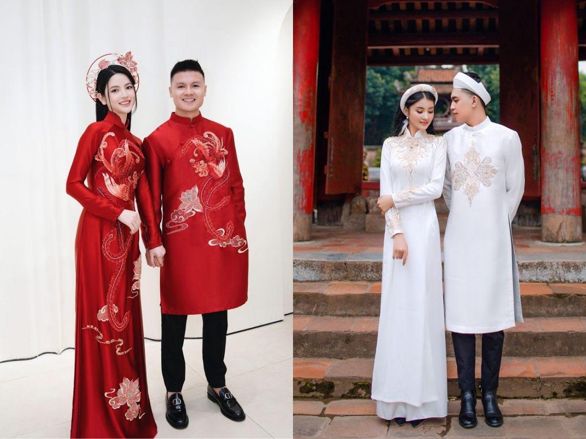 Lựa chọn mẫu áo dài theo concept đám cưới