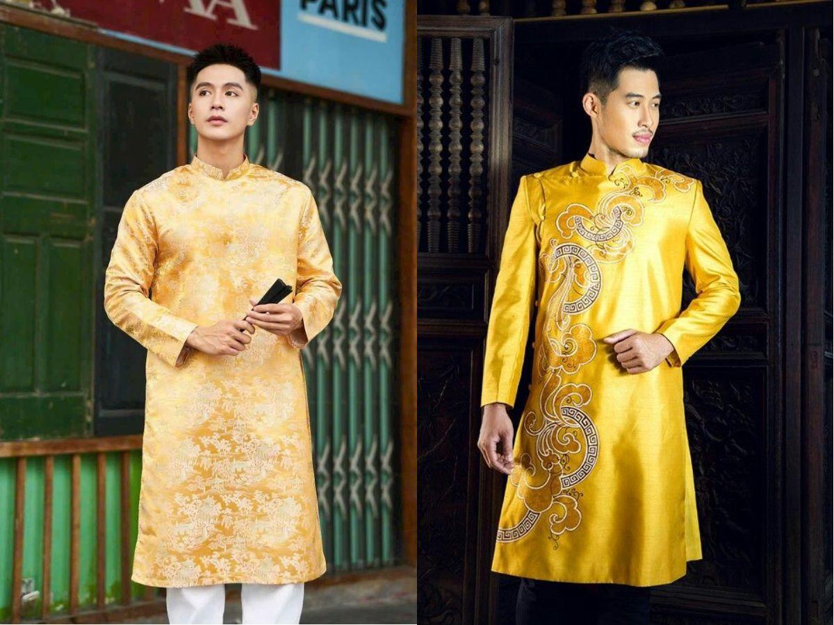 Áo dài màu vàng gold hoàng gia