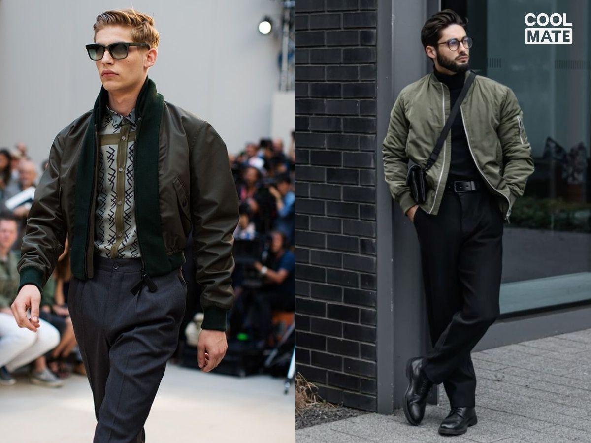 Áo khoác bomber với phong cách năng động